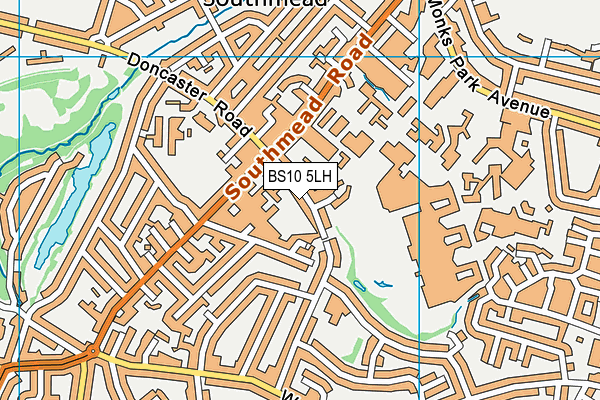 BS10 5LH map - OS VectorMap District (Ordnance Survey)