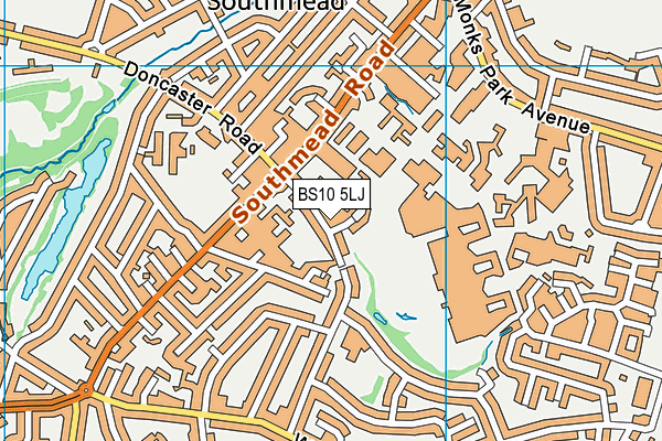 BS10 5LJ map - OS VectorMap District (Ordnance Survey)