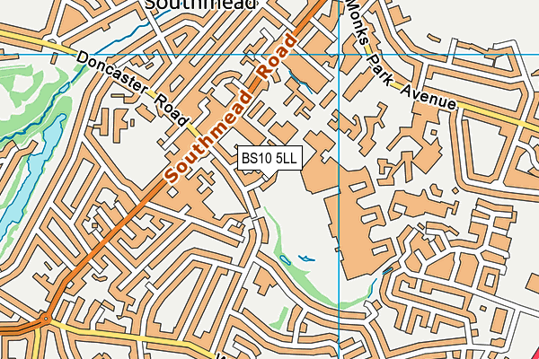 BS10 5LL map - OS VectorMap District (Ordnance Survey)