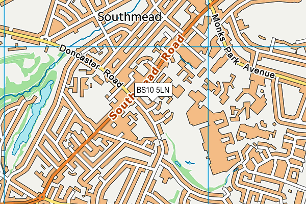 BS10 5LN map - OS VectorMap District (Ordnance Survey)