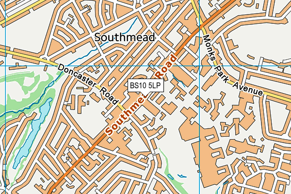 BS10 5LP map - OS VectorMap District (Ordnance Survey)
