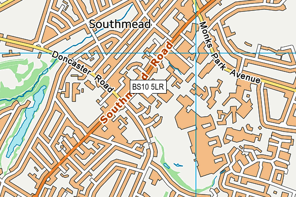 BS10 5LR map - OS VectorMap District (Ordnance Survey)