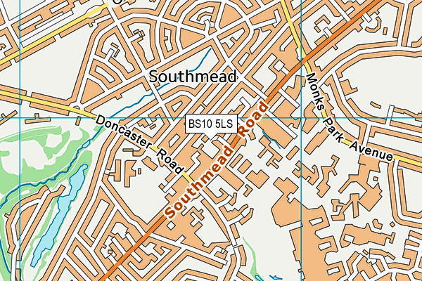 BS10 5LS map - OS VectorMap District (Ordnance Survey)