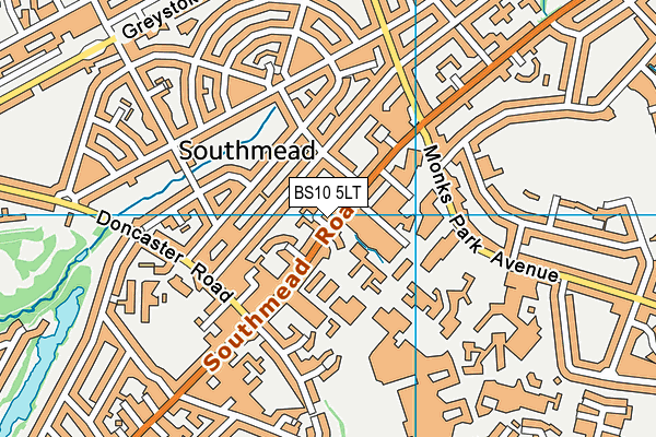 BS10 5LT map - OS VectorMap District (Ordnance Survey)