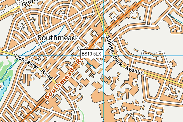 BS10 5LX map - OS VectorMap District (Ordnance Survey)
