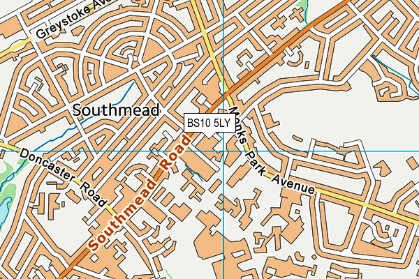 BS10 5LY map - OS VectorMap District (Ordnance Survey)