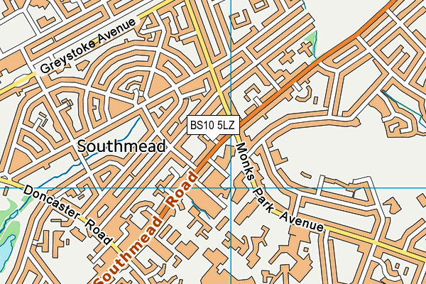 BS10 5LZ map - OS VectorMap District (Ordnance Survey)