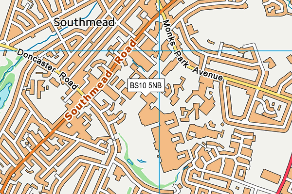 BS10 5NB map - OS VectorMap District (Ordnance Survey)