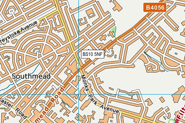 BS10 5NF map - OS VectorMap District (Ordnance Survey)