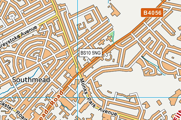 BS10 5NG map - OS VectorMap District (Ordnance Survey)
