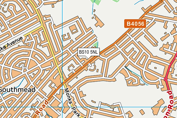 BS10 5NL map - OS VectorMap District (Ordnance Survey)