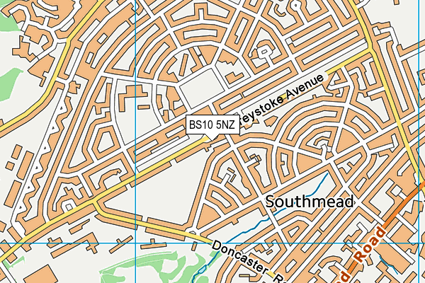 BS10 5NZ map - OS VectorMap District (Ordnance Survey)
