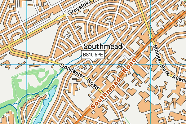 BS10 5PE map - OS VectorMap District (Ordnance Survey)