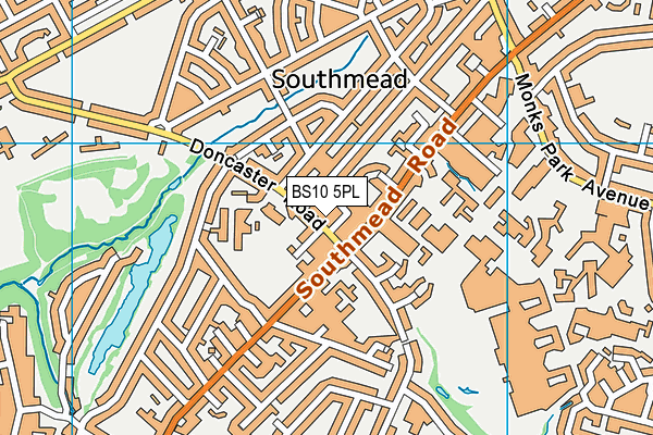 BS10 5PL map - OS VectorMap District (Ordnance Survey)