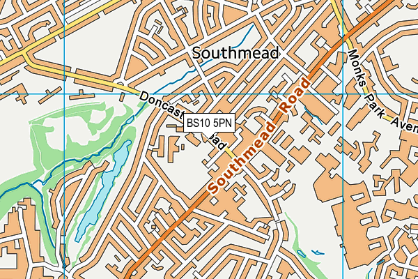 BS10 5PN map - OS VectorMap District (Ordnance Survey)