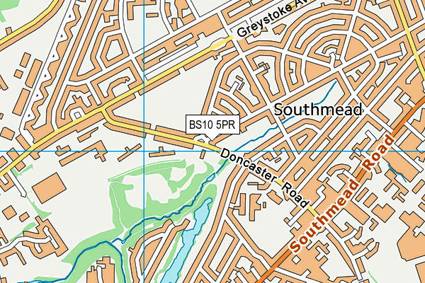 BS10 5PR map - OS VectorMap District (Ordnance Survey)