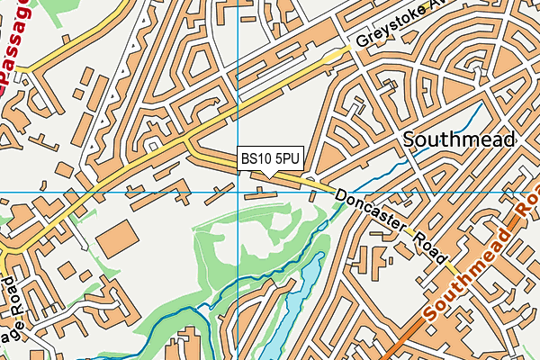 BS10 5PU map - OS VectorMap District (Ordnance Survey)