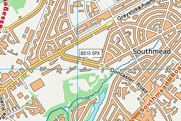 BS10 5PX map - OS VectorMap District (Ordnance Survey)