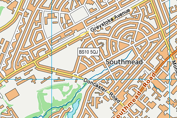 BS10 5QJ map - OS VectorMap District (Ordnance Survey)