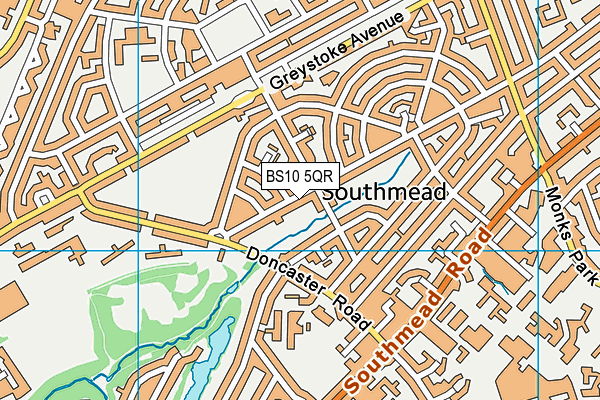 BS10 5QR map - OS VectorMap District (Ordnance Survey)
