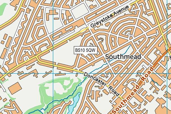 BS10 5QW map - OS VectorMap District (Ordnance Survey)