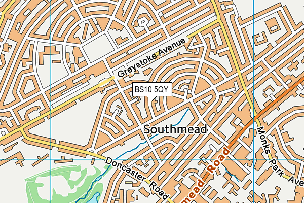 BS10 5QY map - OS VectorMap District (Ordnance Survey)