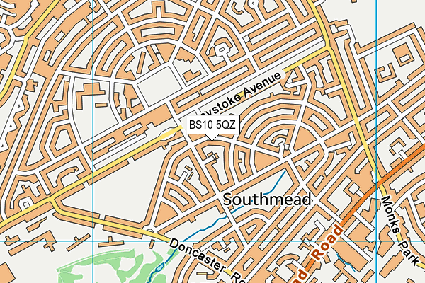 BS10 5QZ map - OS VectorMap District (Ordnance Survey)