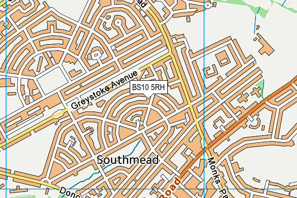BS10 5RH map - OS VectorMap District (Ordnance Survey)