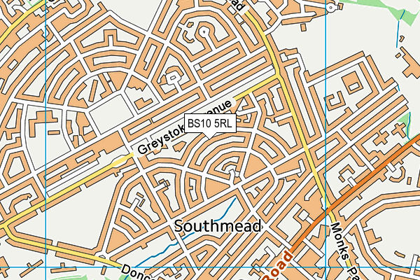 BS10 5RL map - OS VectorMap District (Ordnance Survey)