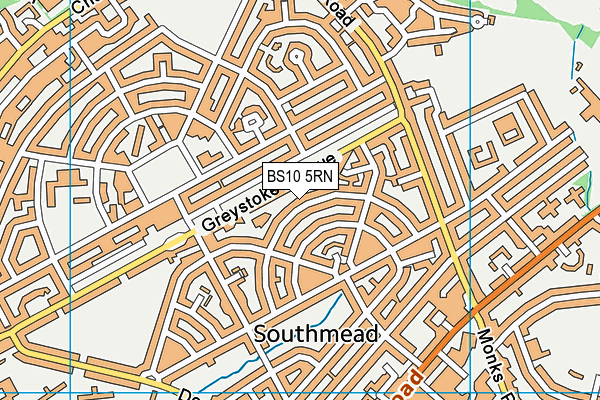 BS10 5RN map - OS VectorMap District (Ordnance Survey)