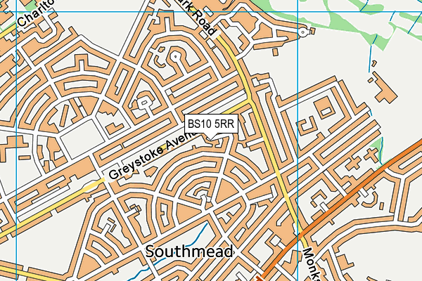 BS10 5RR map - OS VectorMap District (Ordnance Survey)