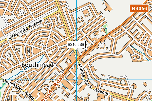 BS10 5SB map - OS VectorMap District (Ordnance Survey)