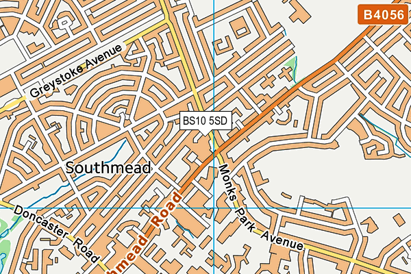 BS10 5SD map - OS VectorMap District (Ordnance Survey)