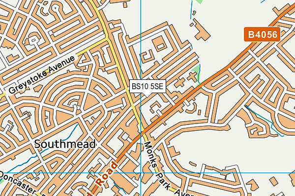 BS10 5SE map - OS VectorMap District (Ordnance Survey)