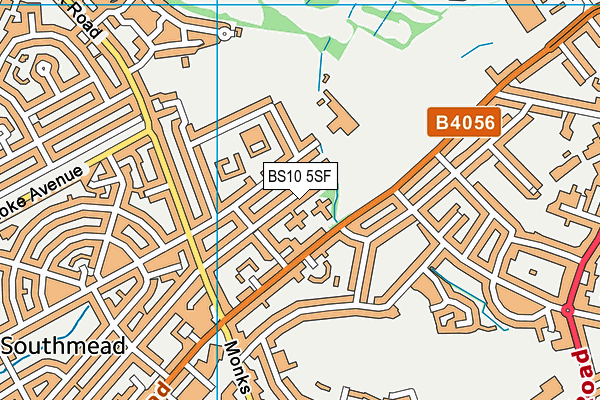 BS10 5SF map - OS VectorMap District (Ordnance Survey)