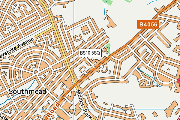 BS10 5SQ map - OS VectorMap District (Ordnance Survey)