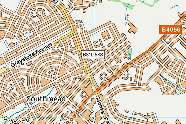 BS10 5SS map - OS VectorMap District (Ordnance Survey)
