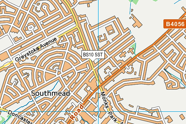 BS10 5ST map - OS VectorMap District (Ordnance Survey)