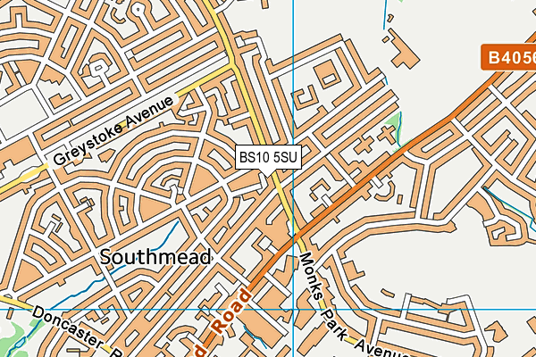 BS10 5SU map - OS VectorMap District (Ordnance Survey)