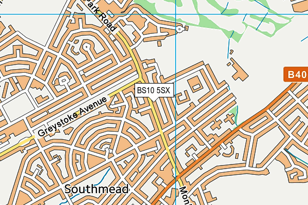 BS10 5SX map - OS VectorMap District (Ordnance Survey)