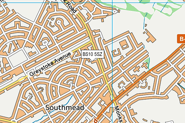 BS10 5SZ map - OS VectorMap District (Ordnance Survey)