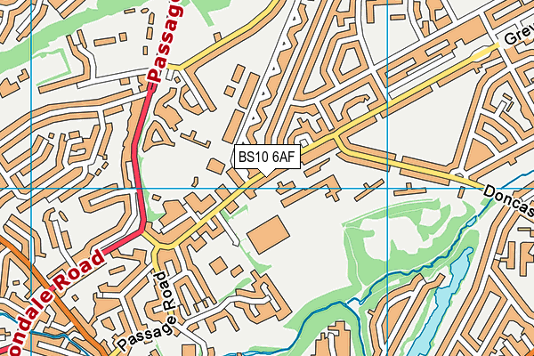 BS10 6AF map - OS VectorMap District (Ordnance Survey)