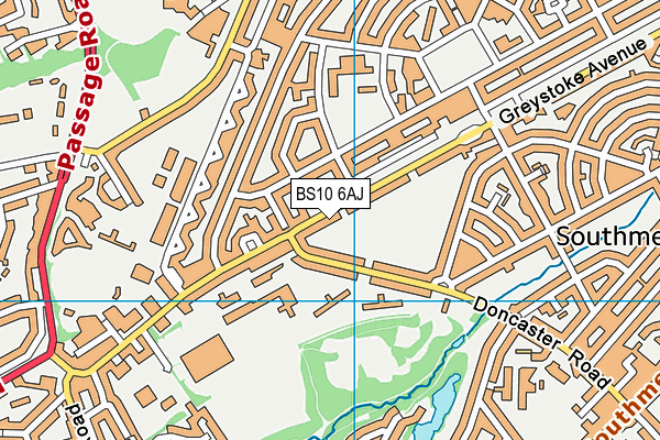 BS10 6AJ map - OS VectorMap District (Ordnance Survey)