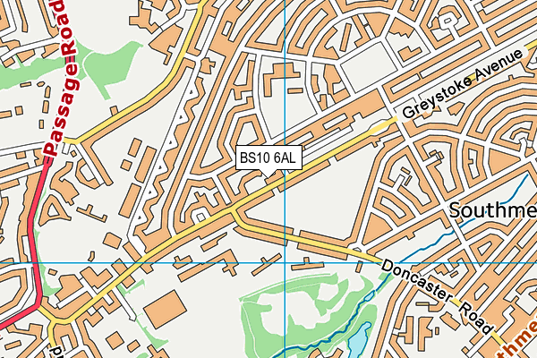 BS10 6AL map - OS VectorMap District (Ordnance Survey)