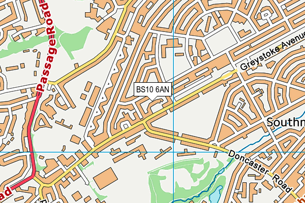 BS10 6AN map - OS VectorMap District (Ordnance Survey)