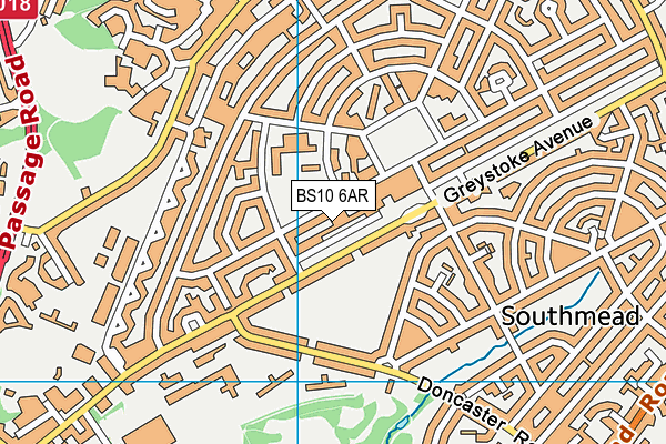 BS10 6AR map - OS VectorMap District (Ordnance Survey)