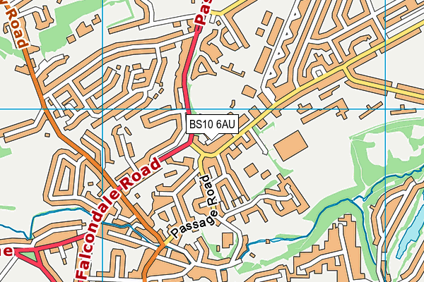 BS10 6AU map - OS VectorMap District (Ordnance Survey)