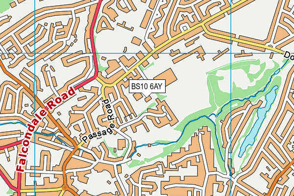 BS10 6AY map - OS VectorMap District (Ordnance Survey)