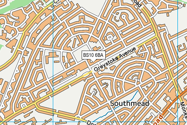 BS10 6BA map - OS VectorMap District (Ordnance Survey)