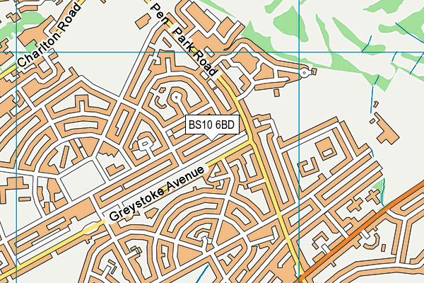 BS10 6BD map - OS VectorMap District (Ordnance Survey)